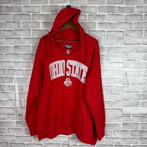 Ohio State Buckeyes Profile Varsity. V-Neck Pullover Hoodie Sweatshirt Womens 2X